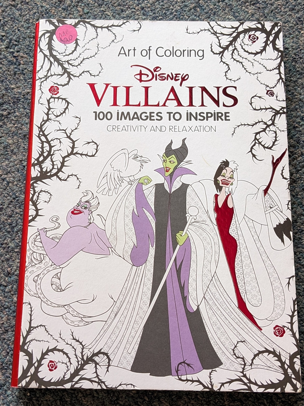 Disney Villains Adult Coloring Book - Black & White Illustration